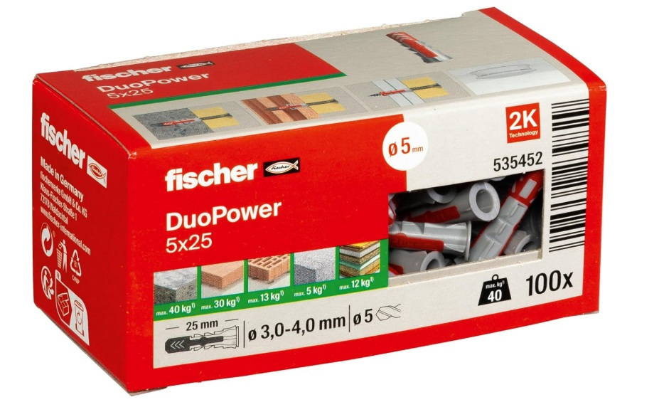 Fischer 535452 Duopower 5x25mm 100szt