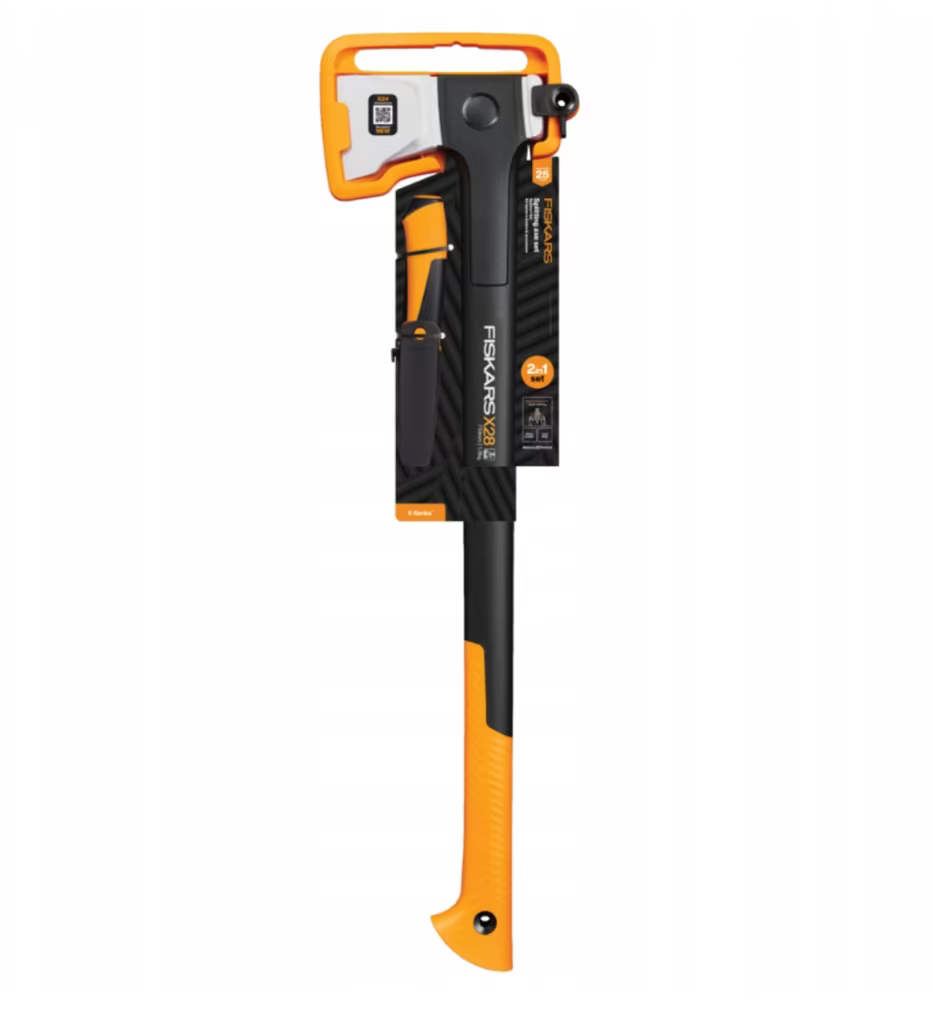 FISKARS X-SERIES X28 Siekiera rozłupująca do cięcia drewna +Nóż