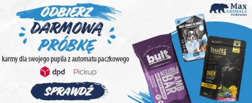 Darmowa próbka karmy od MaxAnimals.pl (DPD Mobile)