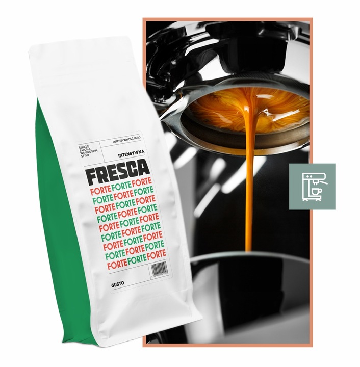 KAWA DO EKSPRESU 1kg Brazylia/Robusta blend FORTE Świeżo Palona ZIARNISTA