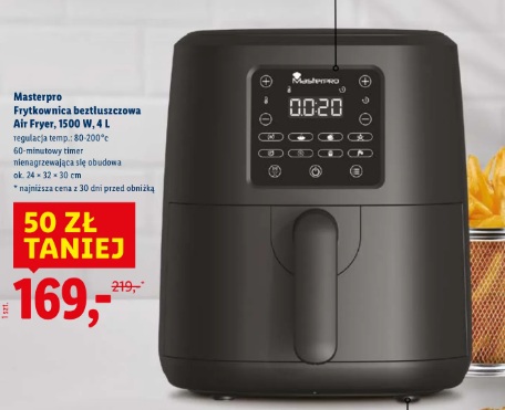 Masterpro Frytkownica Airfryer 4l, 1500W