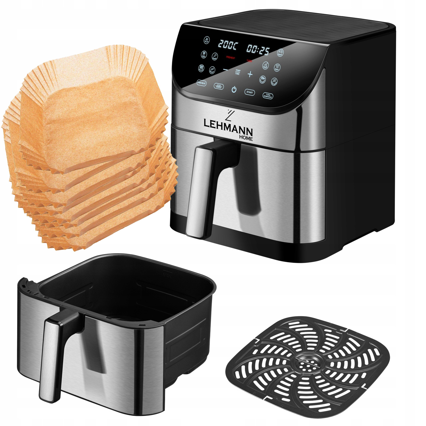 Frytkownica Beztłuszczowa Airfryer 8L Lehmann LHODF-1880D