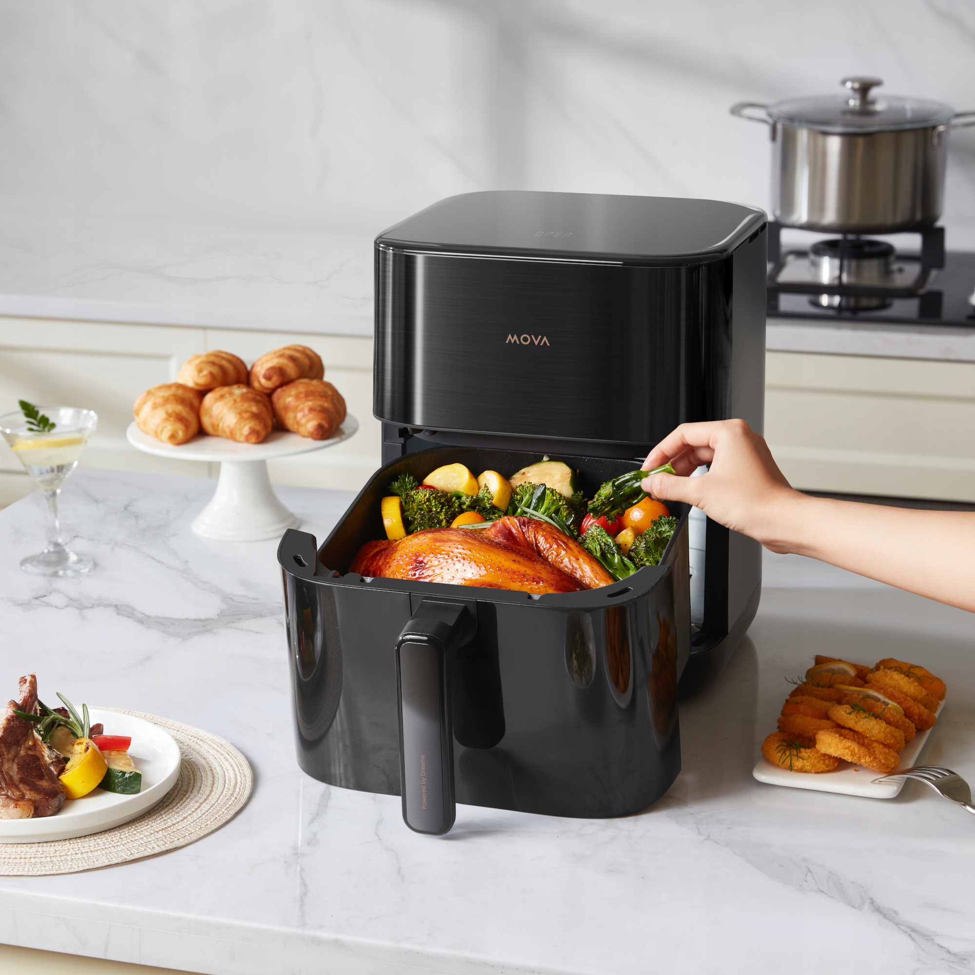 Frytkownica Beztłuszczowa MOVA FD10 Pro Airfryer Czarna Frytownica 6L 1800W