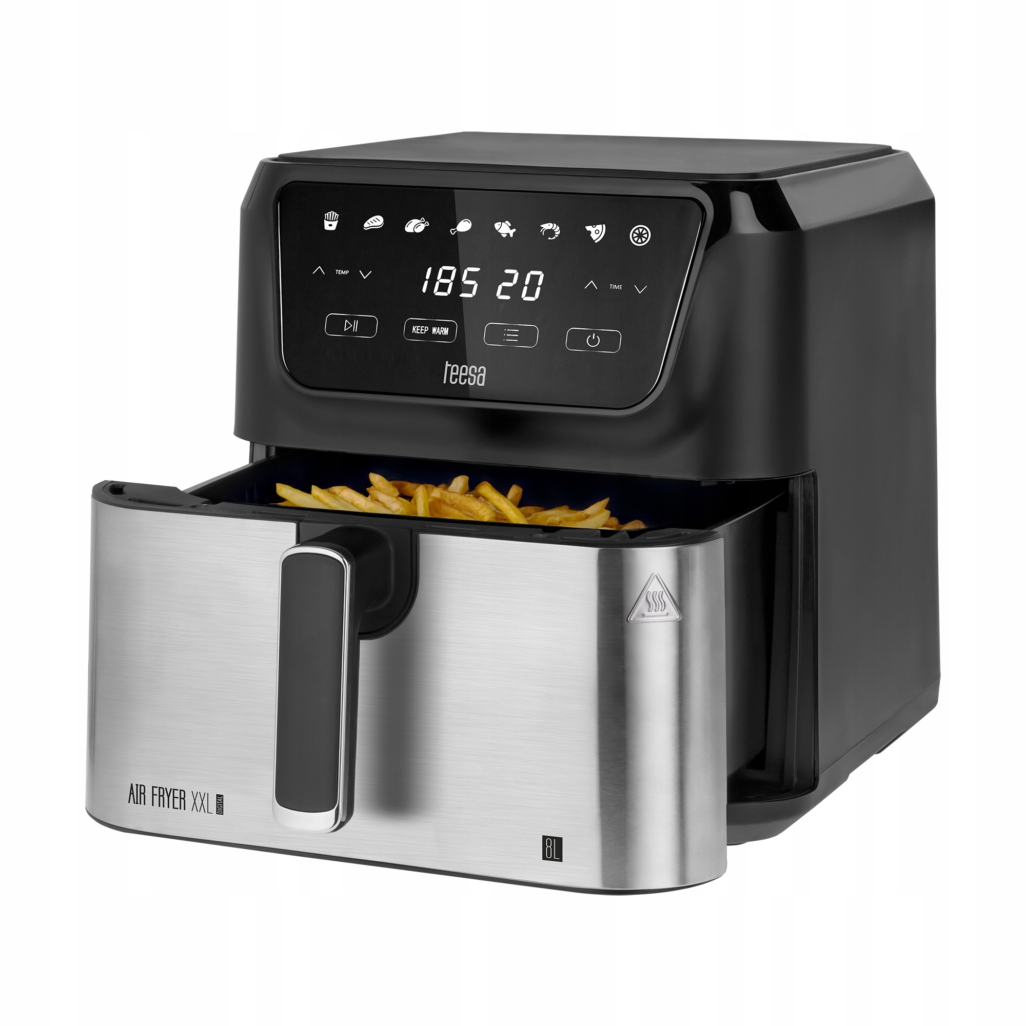 Frytkownica beztłuszczowa TEESA DIGITAL AIR FRYER XXL 8L 1700W duża miska