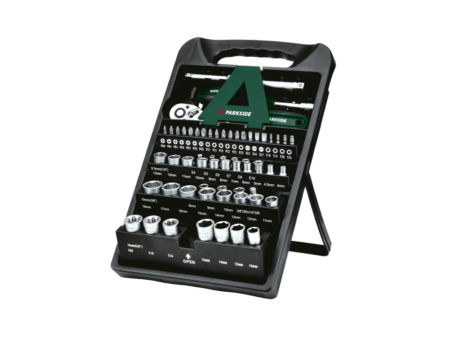 PARKSIDE® Zestaw kluczy nasadowych, 61 elementów