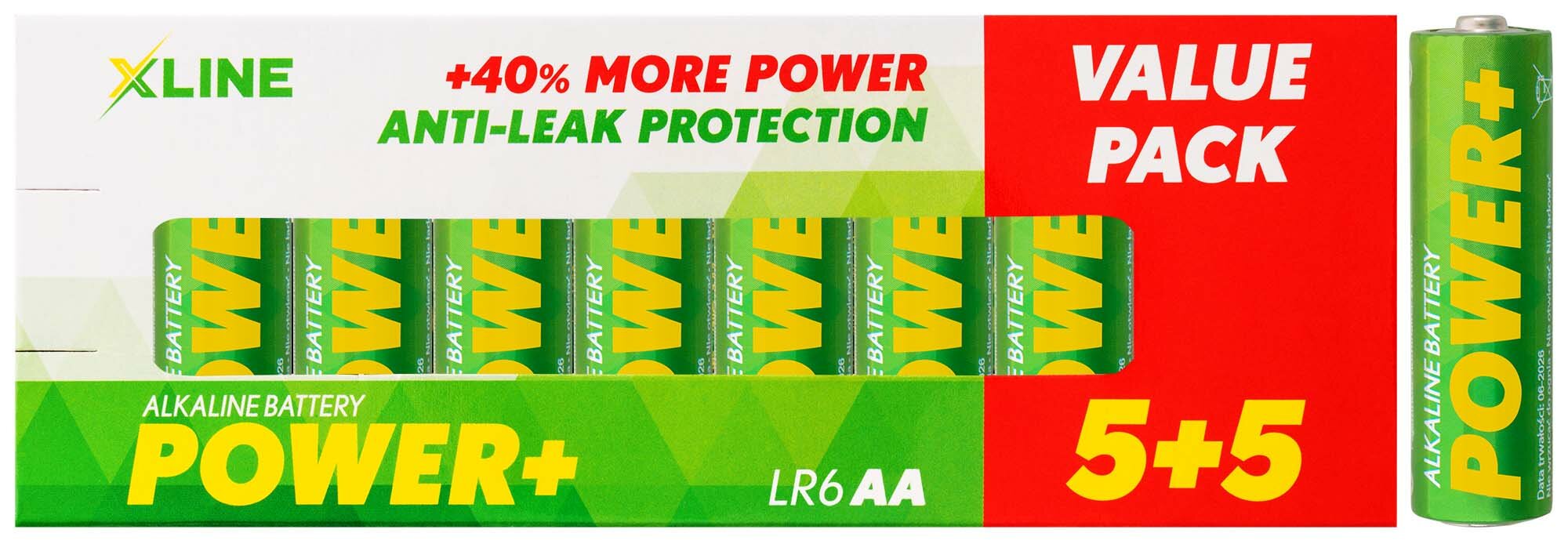 [Media Expert] Baterie AA LR6 XLINE DB100 Alkaliczne (10 szt.)