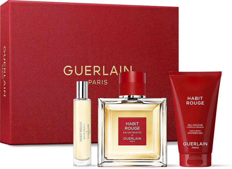 Zestaw upominkowy GUERLAIN Habit Rouge, dla mężczyzn, EDT, 100ML + 10ML + 75ML żel