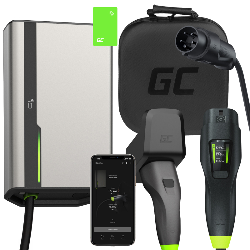 Zestaw Greencell Wallbox HabuDen + Ładowarka EV Habu 11kW
