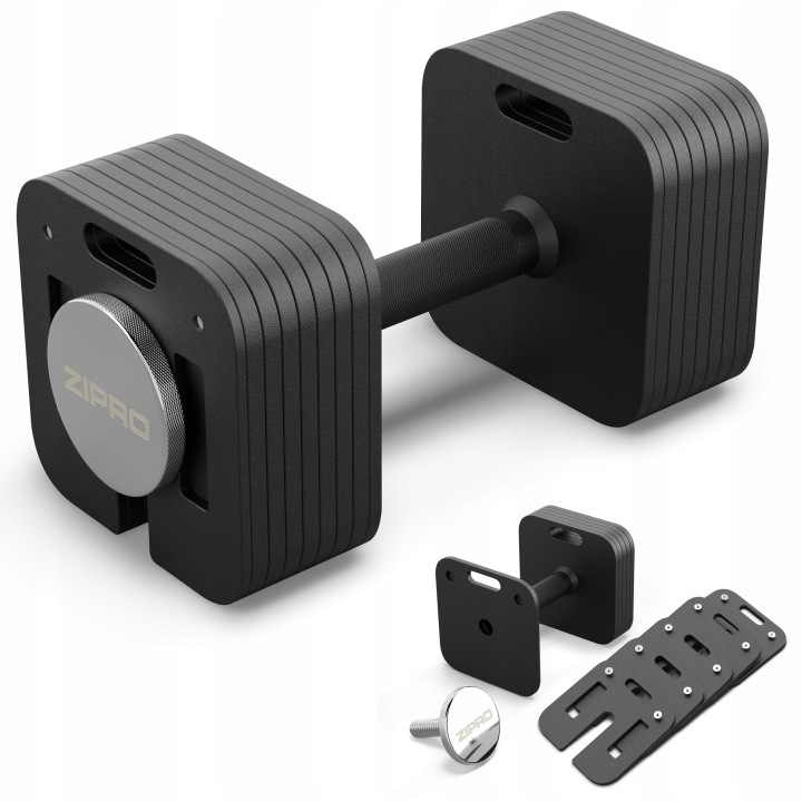 Hantel Regulowany Stalowy 4-24kg Szybka Regulacja Hantla Regulowana - Zipro