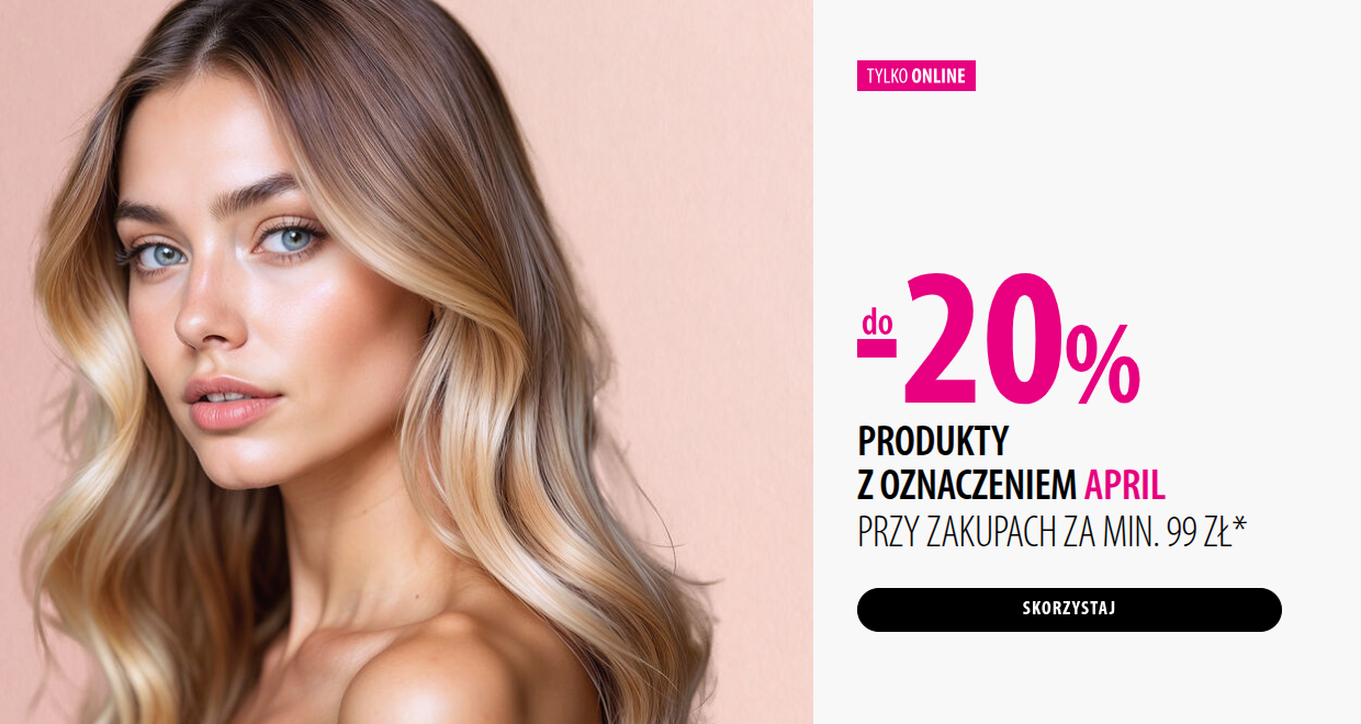 -20% na produkty z oznaczeniem APRIL w Hebe przy MWZ 99 zł