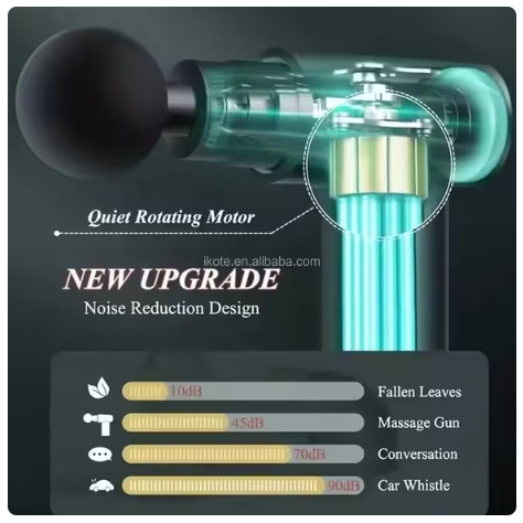 Mini pistolet do masażu + 4 końcówki