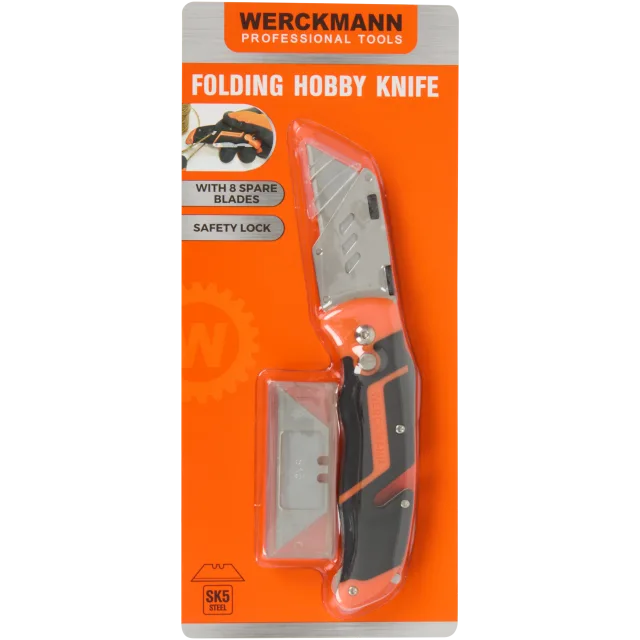 Składany nóż hobbystyczny Werckmann (9 części) + 8 wymiennych ostrz