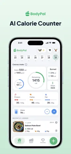 DARMOWY kalkulator kalorii AI BodyPAL - APP Store