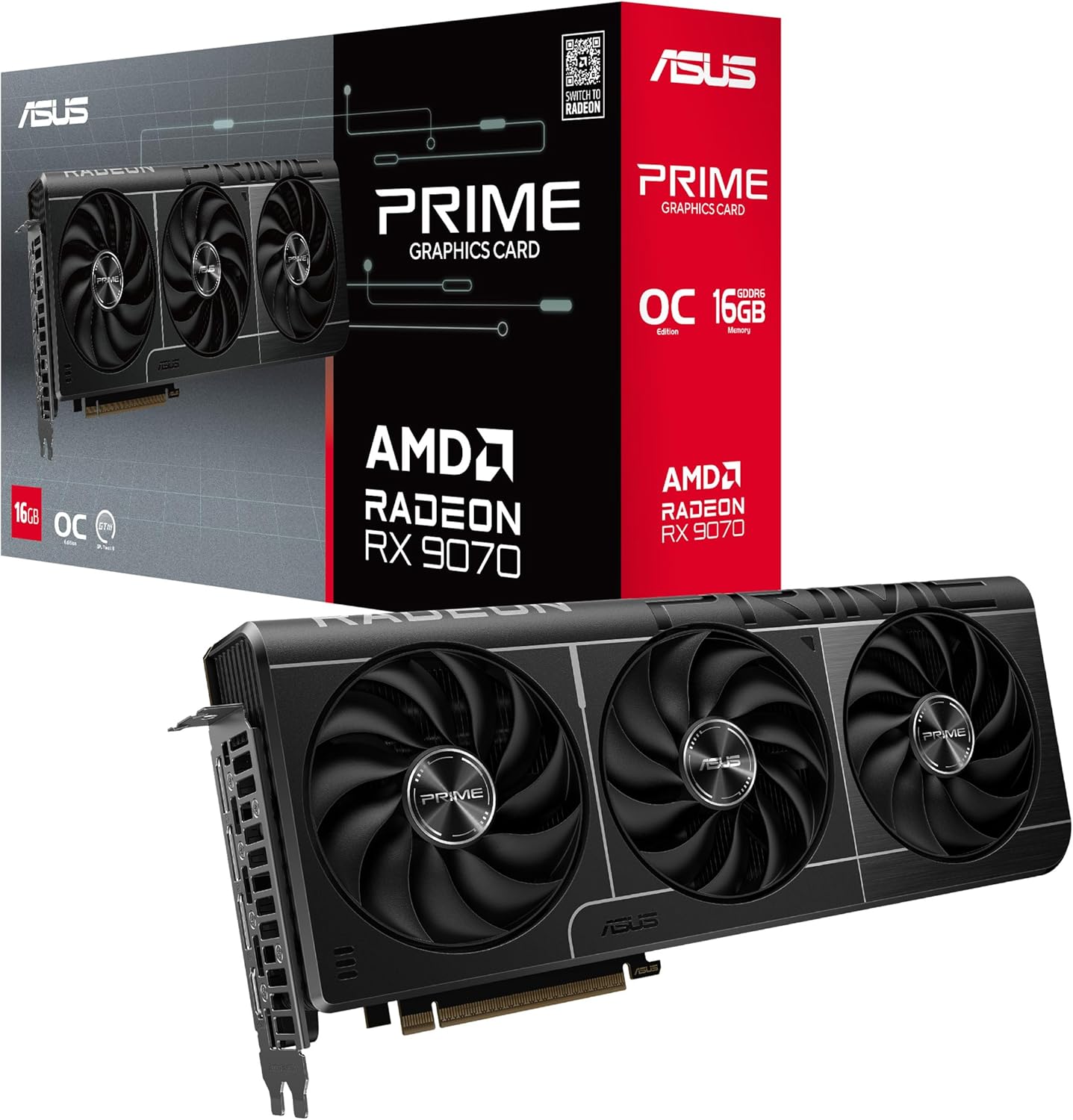 ASUS Prime Radeon RX 9070 OC Edition, 16 GB GDDR6 + BON 50 PLN na kolejne zakupy