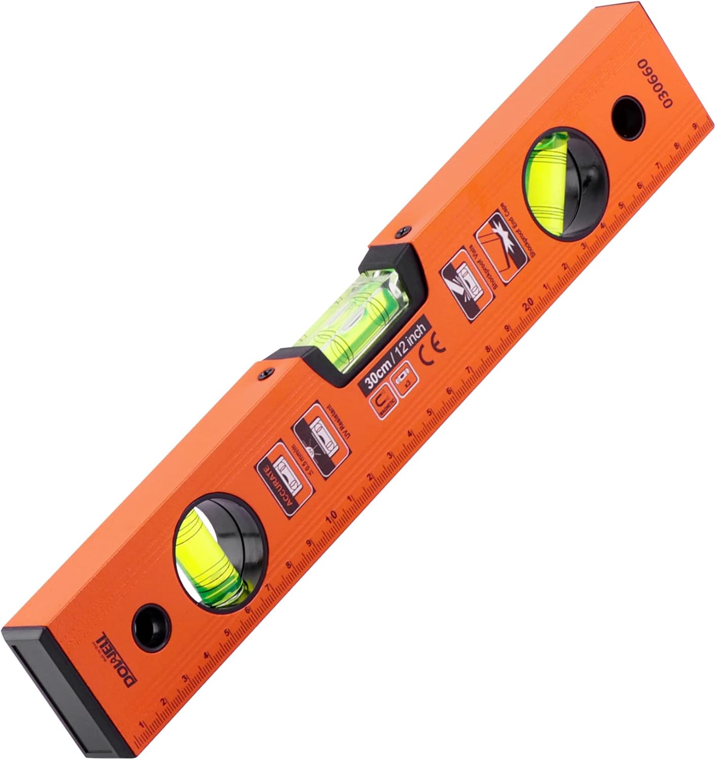Magnetyczna poziomica DOWELL 12 calowa/300 mm, 45°/90°/180° (18 calowa/450mm w opisie)