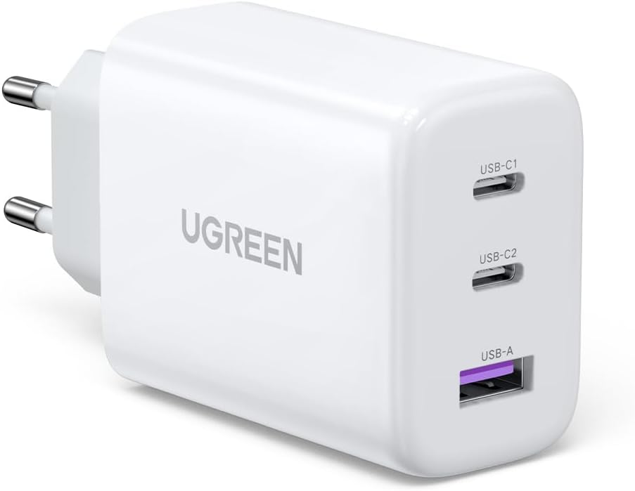 UGREEN Ładowarka USB-C 65W, kompaktowa, 3-portowa, PPS