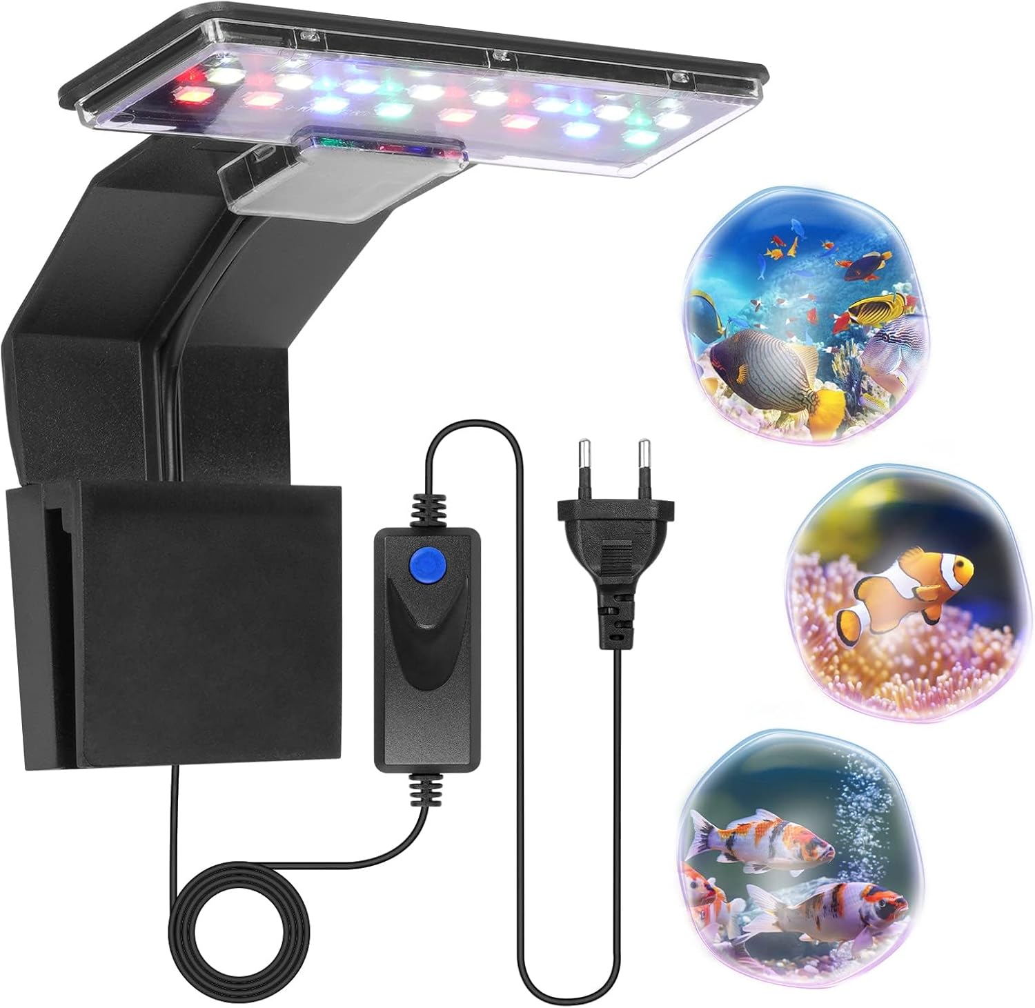 Lampa do akwarium Adiwo - trójstopniowa zmiana koloru