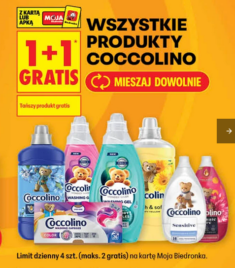 Wszystkie produkty COCCOLINO (1+1 GRATIS)