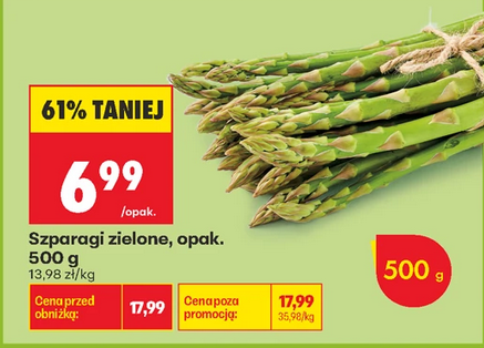 Szparagi zielone, opakowanie 500g