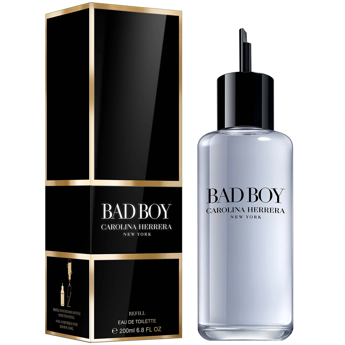 Carolina Herrera Bad Boy EDT dla mężczyzn, 200 ML - UZUPEŁNIENIE