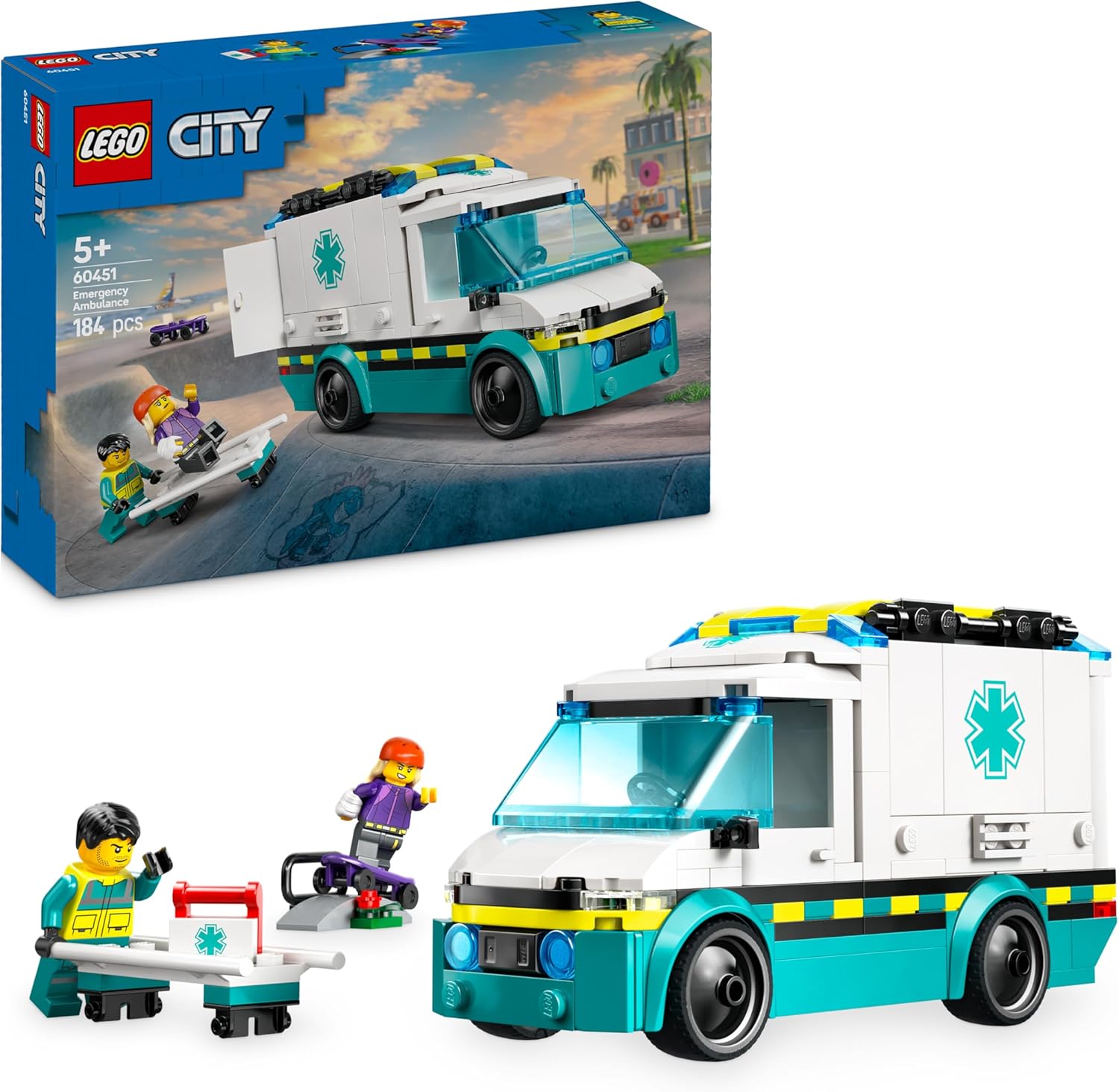 Klocki LEGO City Pogotowie ratunkowe z 2 minifigurkami