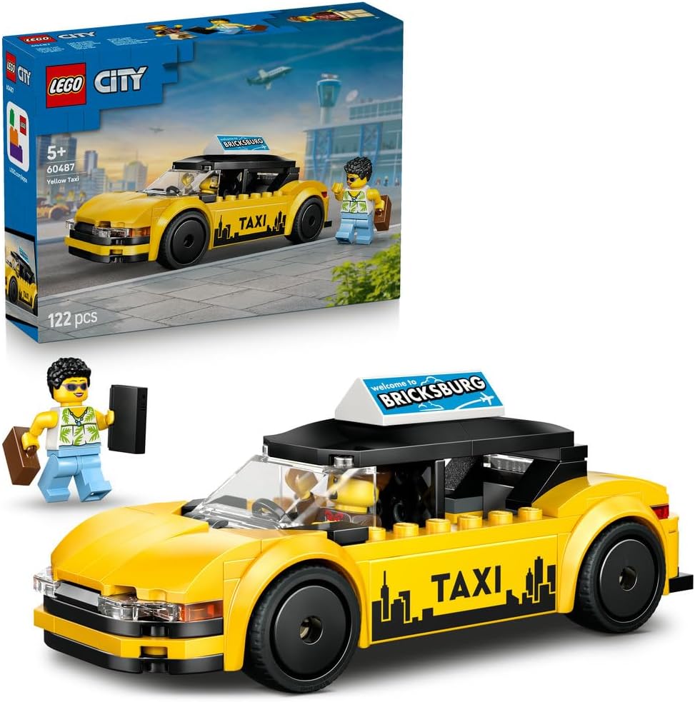 Klocki LEGO City Żółta taksówka i dwie minifigurki, 60487
