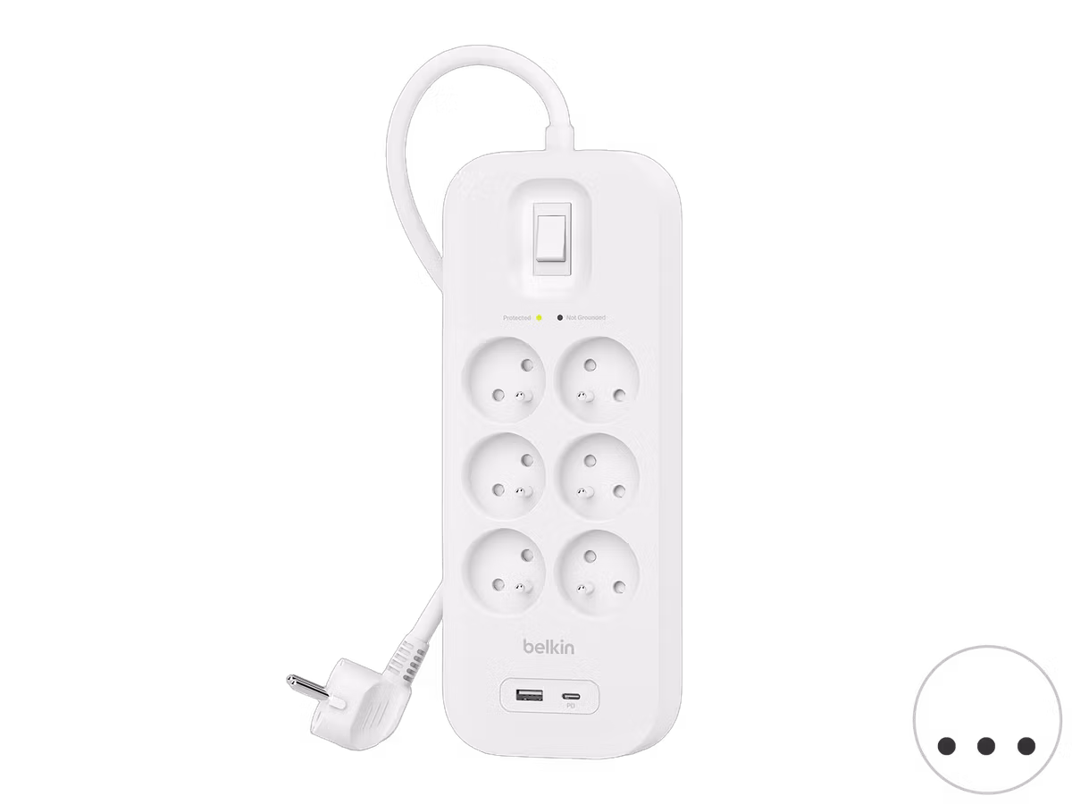 Listwa zasilająca Belkin SurgePlus z ochroną przeciwprzepięciową | 6 gniazd | 2 M