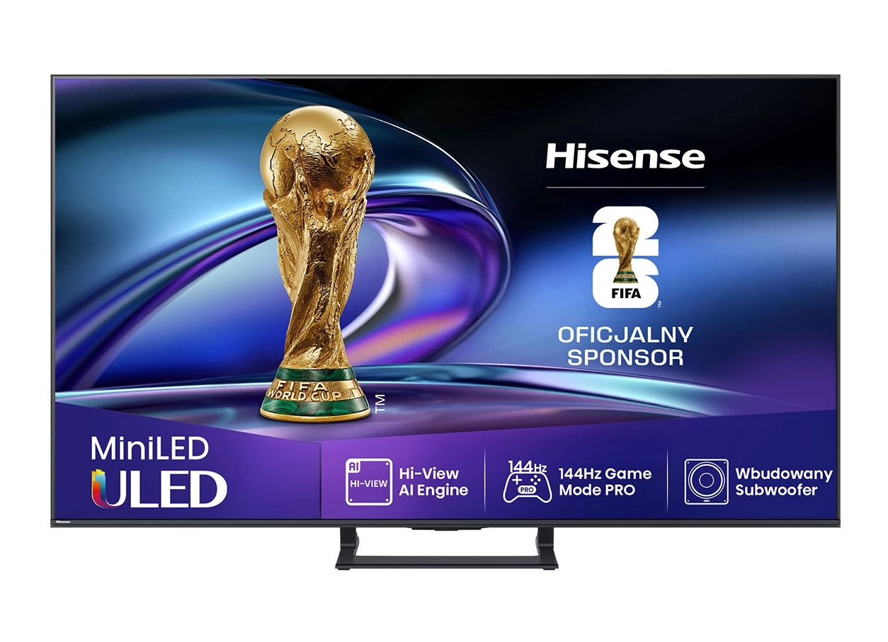 Telewizor Hisense 75E8Q 75" ULED MiniLED 4K 144Hz Smart TV Funkcje AI Dolby Vision Dolby Atmos HDMI 2.1 DVB-T2