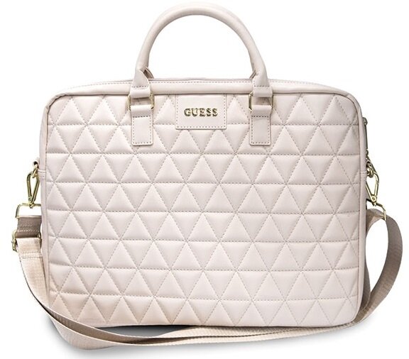 Torba do laptopa GUESS Quilted Computer Bag 16 cali Różowy