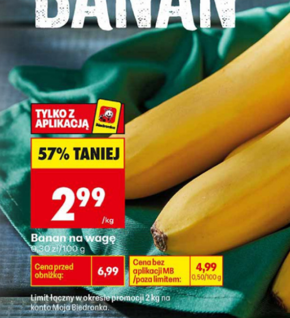 Banan na wagę, 1 kg