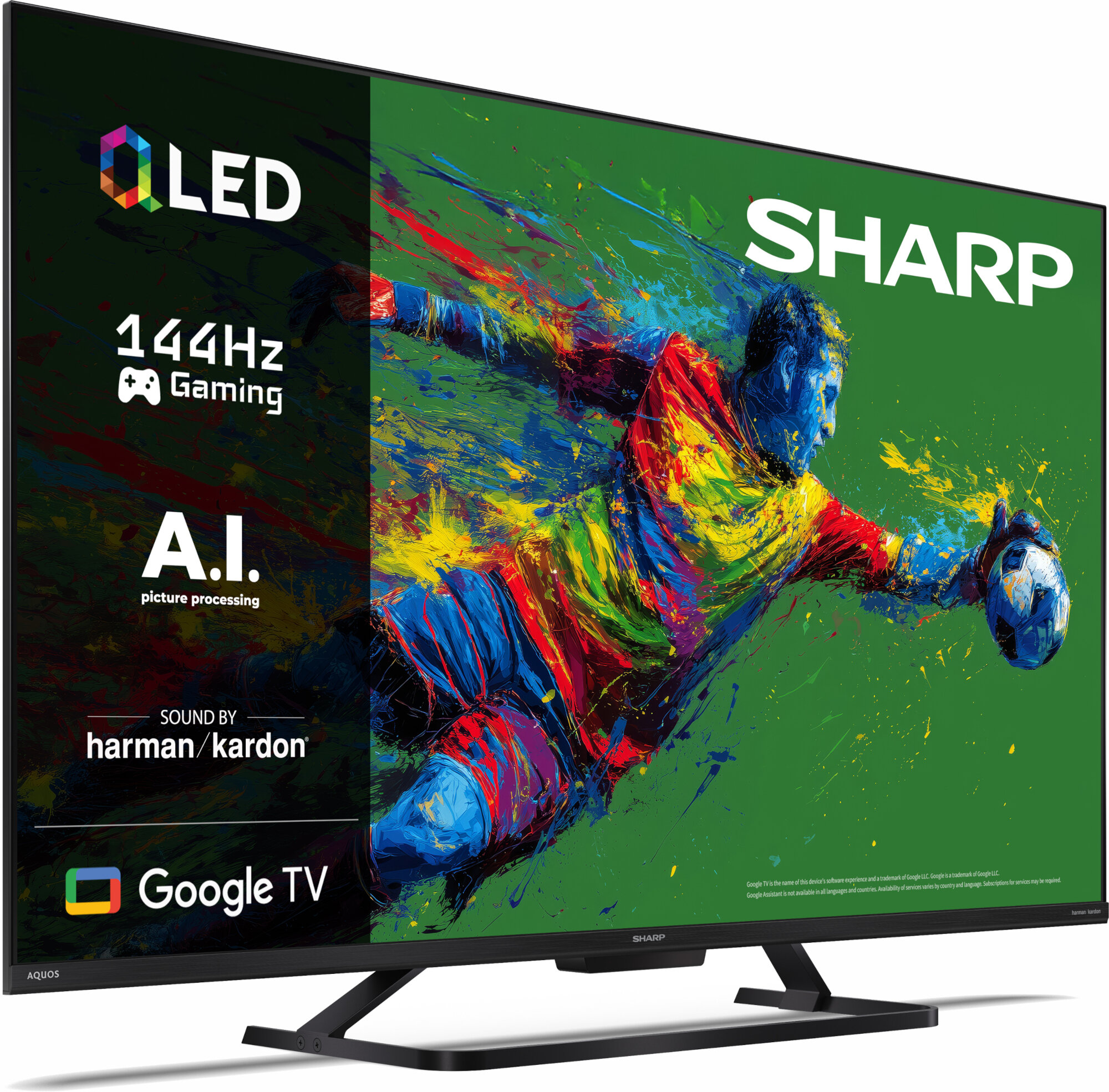 Telewizor SHARP 43HR8765E 43" QLED 4K 144Hz VRR Google TV Dolby Atmos Dolby Vision IQ HDMI 2.1