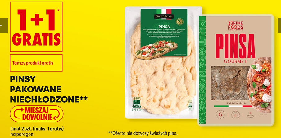 Pinsy pakowane niechłodzone (1+1 GRATIS)