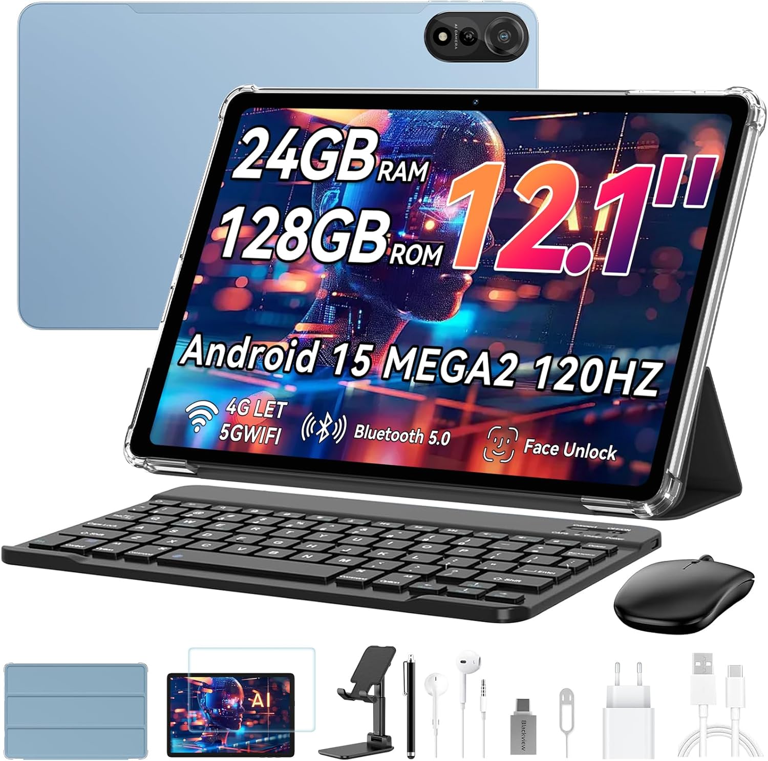 Tablet Blackview Mega2 12", 24/128 GB, 120 Hz