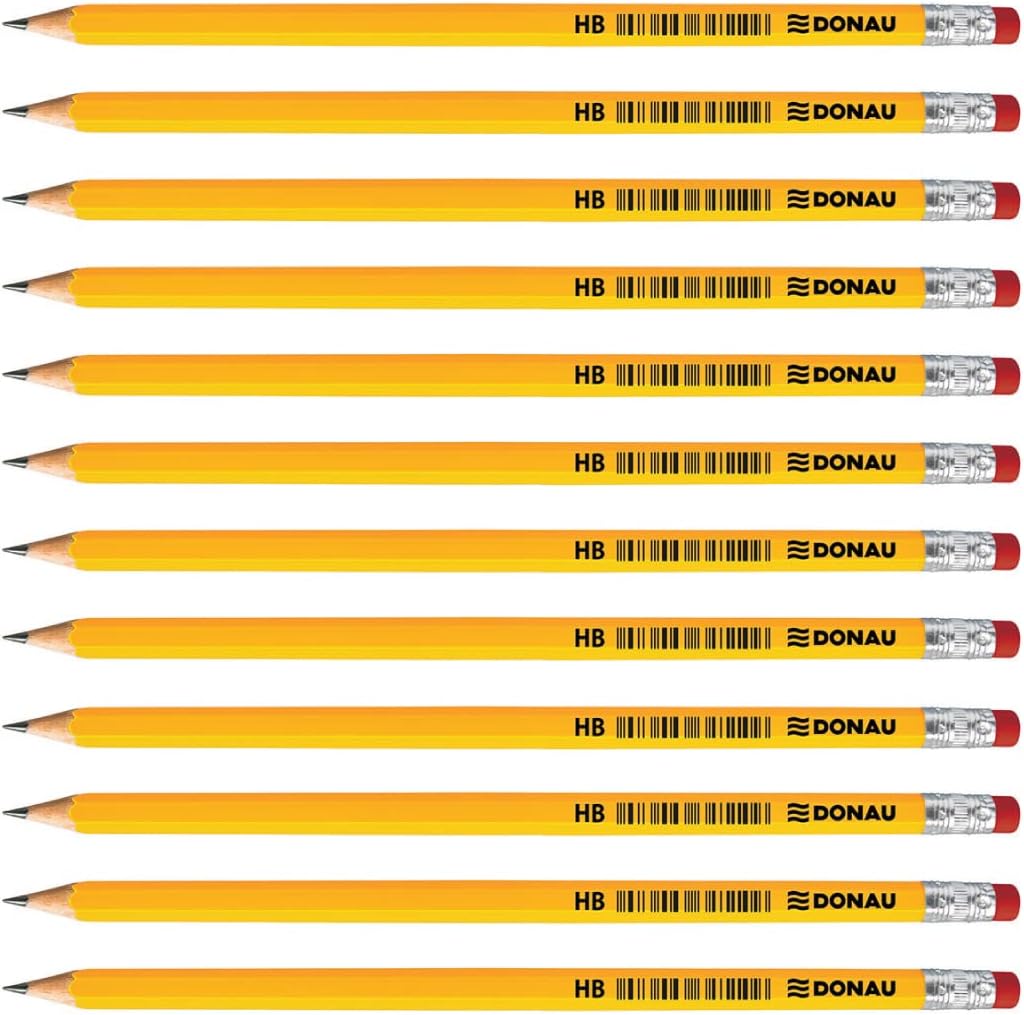 Ołówek Drewniany Officer Products Donau 7386001PL-99, Żółty, 12 Szt