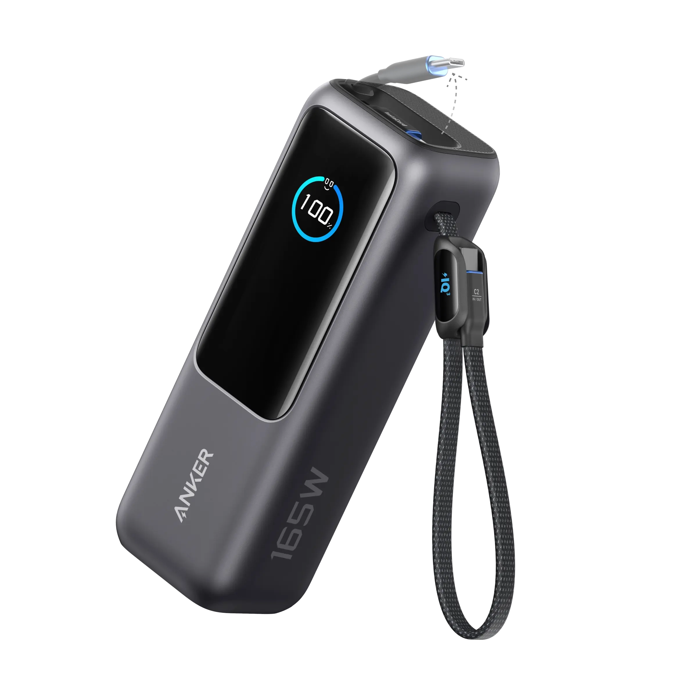 Powerbank Anker Ultra-Fast (A1695H11), 25000mAh, 165W, Wbudowany kabel USB-C Czarny