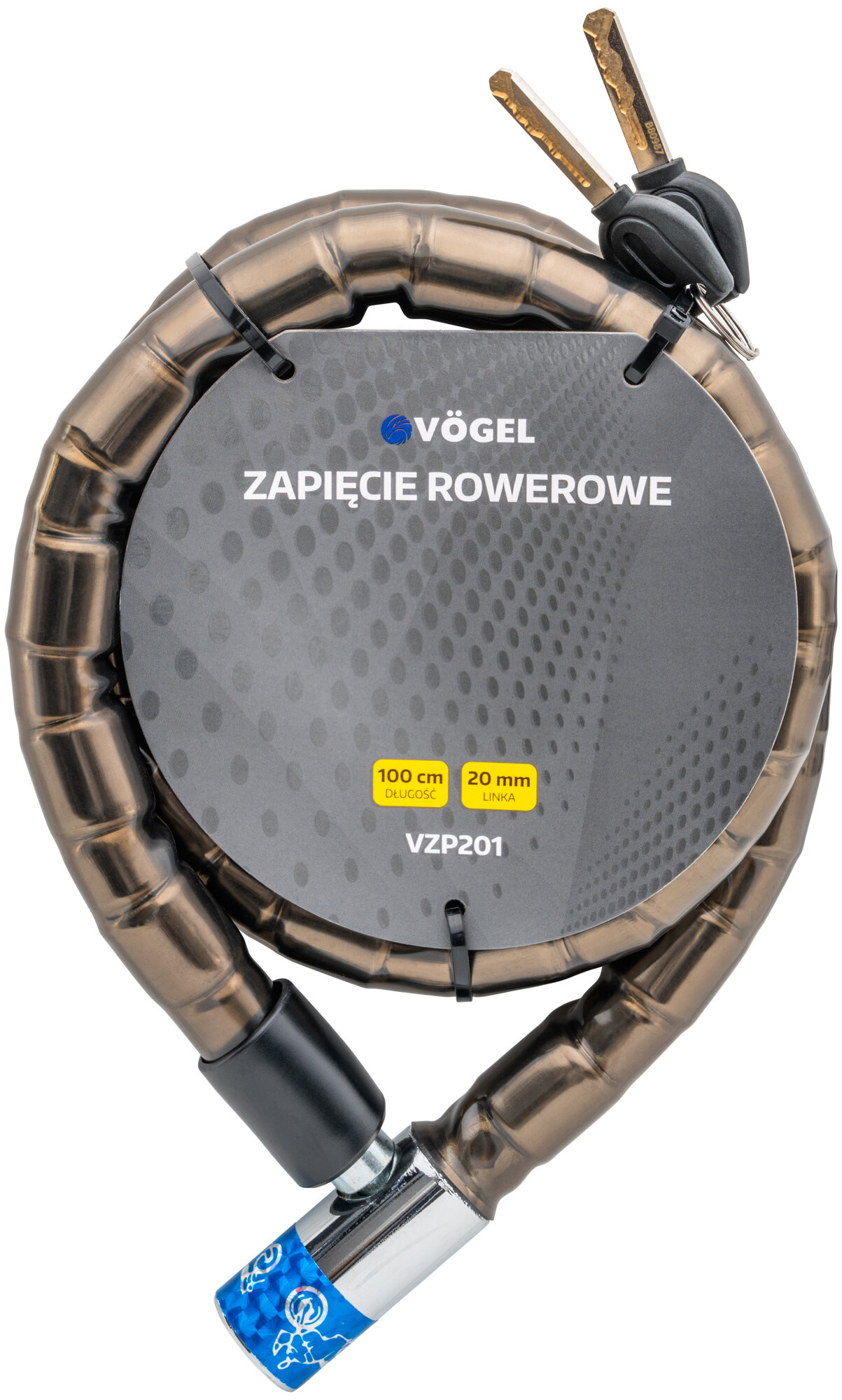 Zapięcie rowerowe VÖGEL VZP201 Linka, Złoty