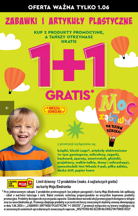 Klocki LEGO i inne zabawki + art. plastyczne (1+1 GRATIS)