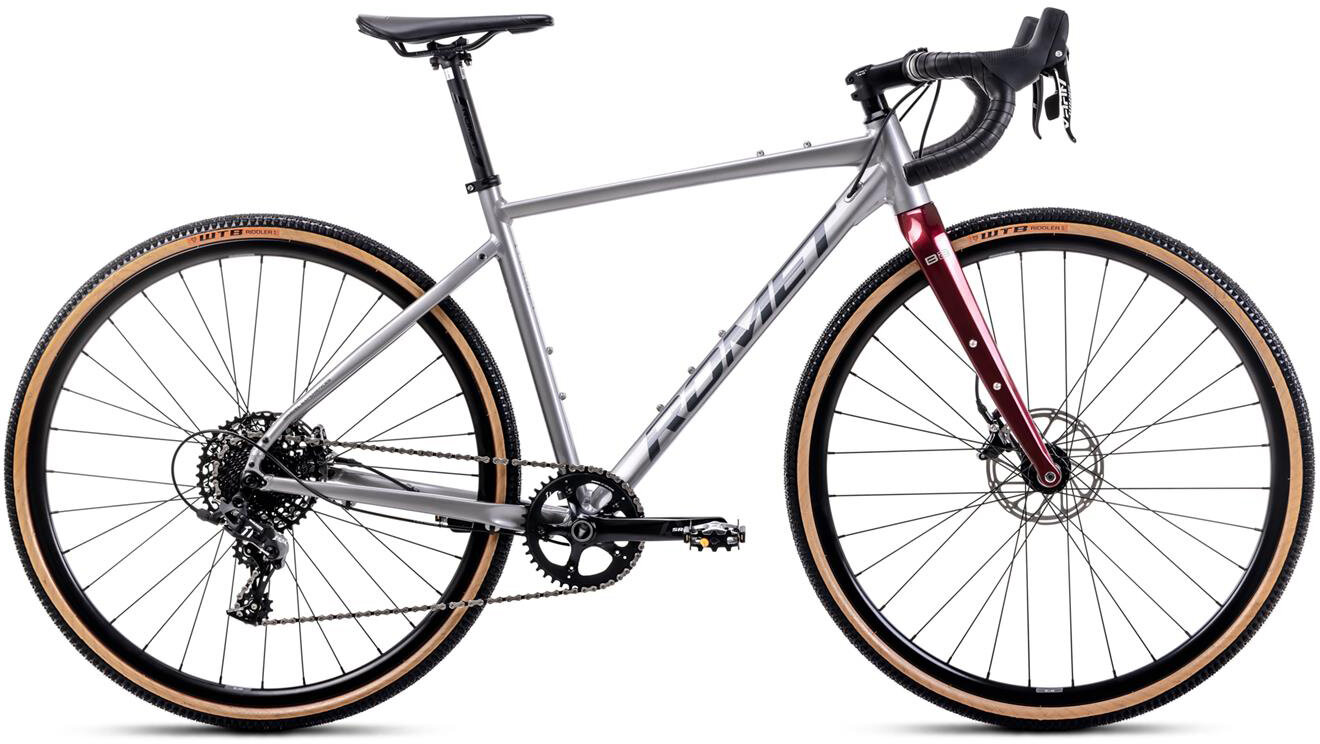 Rower gravel ROMET Boreas 2 U21 28 cali Jasnografitowo-bordowy 2024