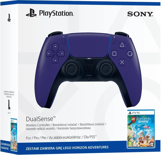 Kontroler SONY DualSense Galaktyczny Fiolet + LEGO Horizon Adventures, PS5 (biały w opisie)