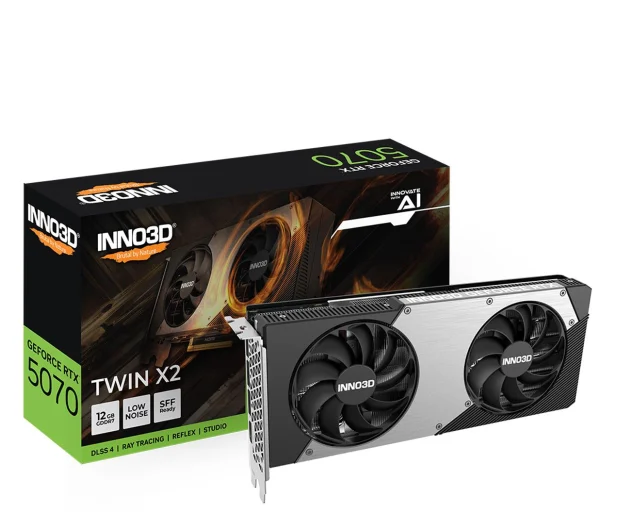 Karta graficzna INNO3D GeForce RTX 5070 Twin X2 12GB GDDR7 DLSS4