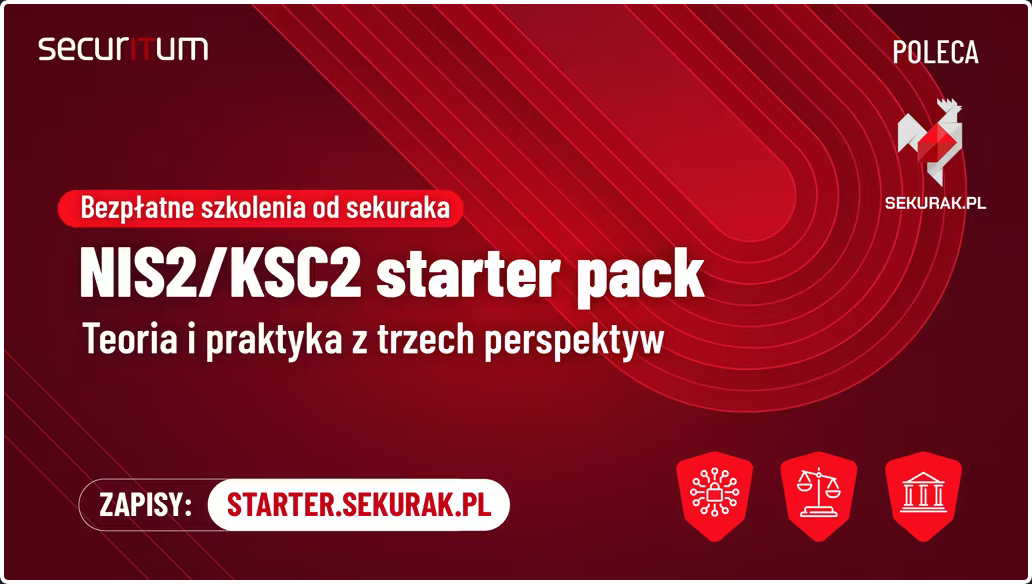 DARMOWA Seria szkoleń SEKURAK - NIS2/KSC2 starter pack