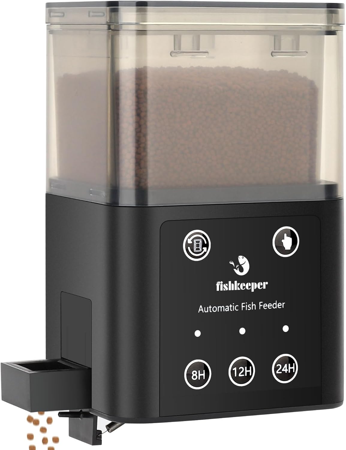 Fishkeeper Automat do karmienia ryb z 3 trybami karmienia sterowanymi czasowo, 200 ml