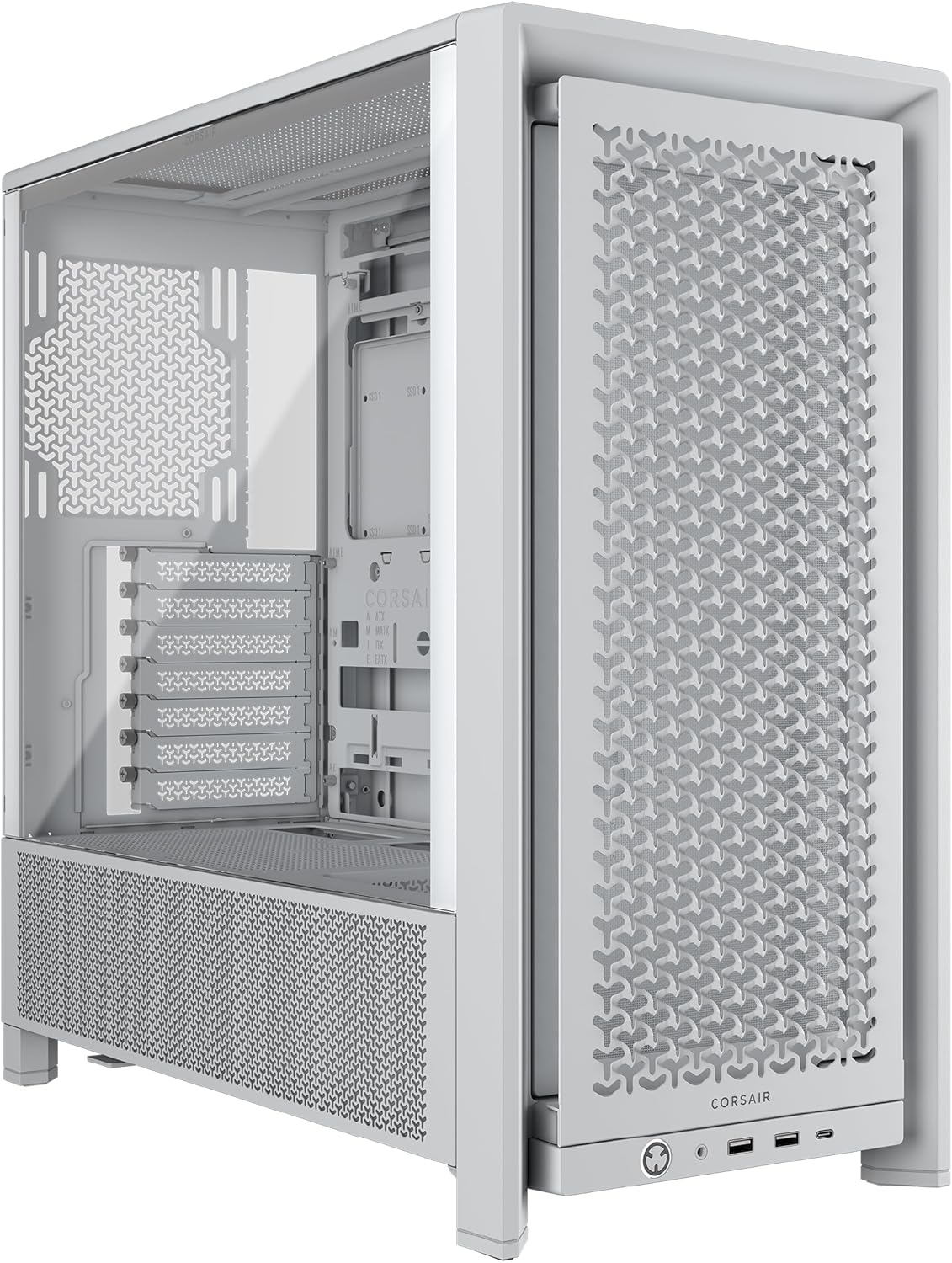 Obudowa komputera CORSAIR FRAME 4000D Modułowa Mid–Tower ATX, biała