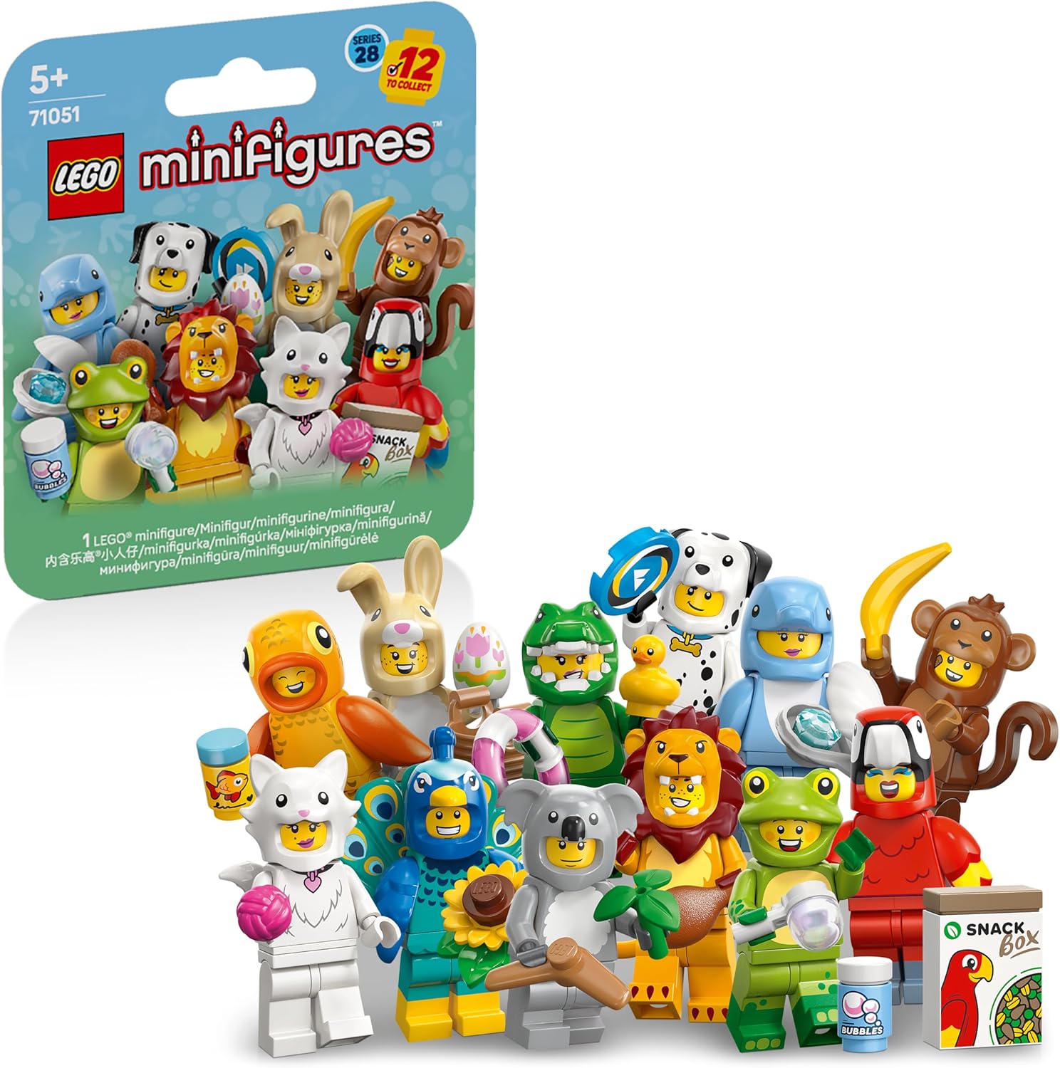 LEGO Minifigurki Seria 28 - Zwierzęta, 12 kolekcjonerskich minifigurek