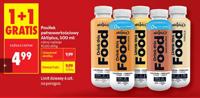 Posiłek pełnowartościowy AktiPlus, 500 ML (1+1 GRATIS)