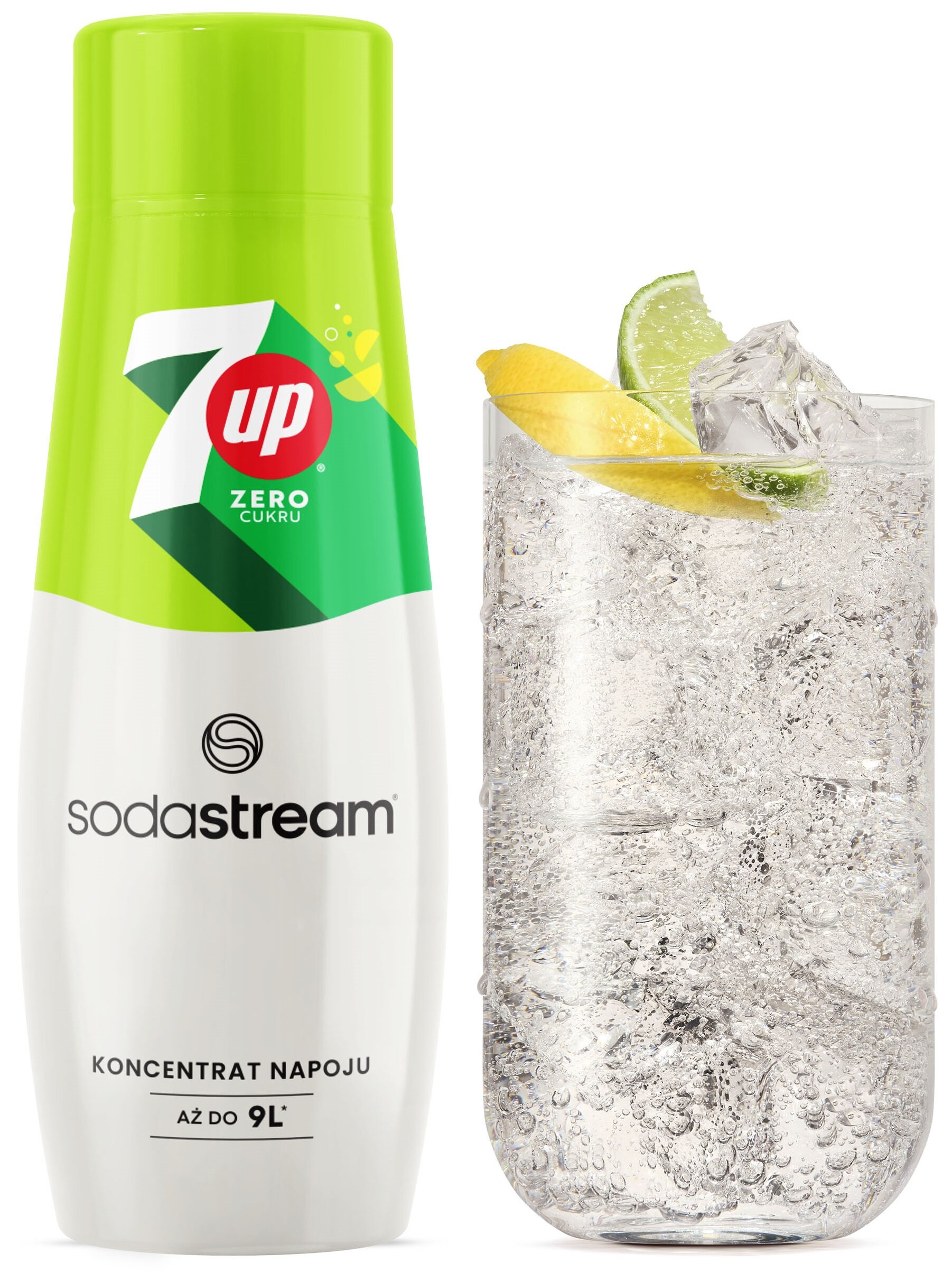 Syrop do saturatorów SODASTREAM 7UP Zero 440 ml + Syrop do saturatorów SODASTREAM 7UP 440 ml  (9 PLN za szt.)