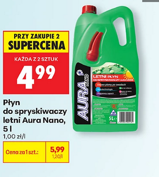 Płyn do spryskiwaczy letni Aura Nano, 5 L (przy zakupie 2 szt.)