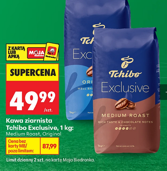 Kawa ziarnista Tchibo Exlusive, 1 KG (Medium Raost i Original)