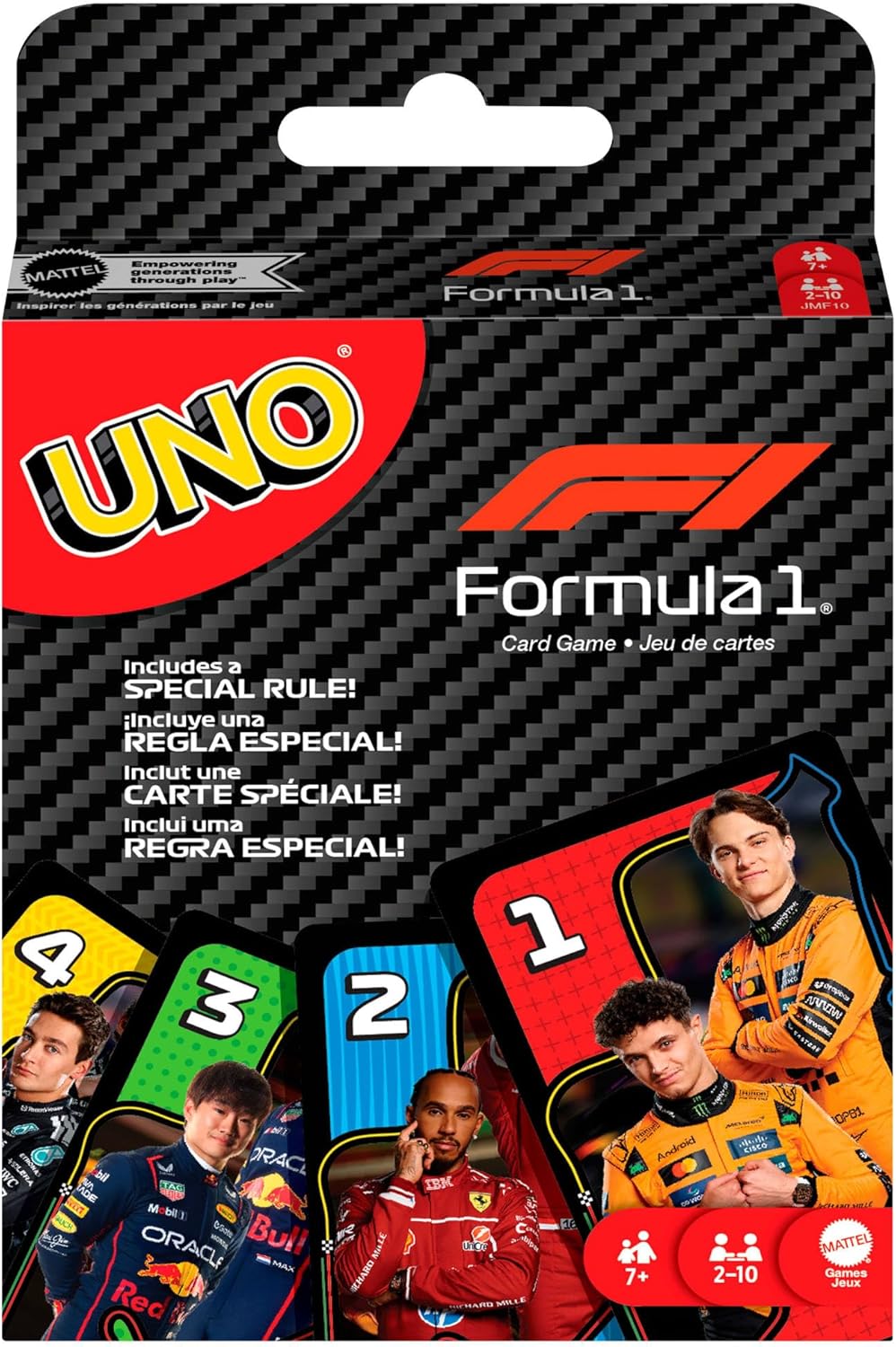 Gra karciana Mattel Games UNO Formuła 1