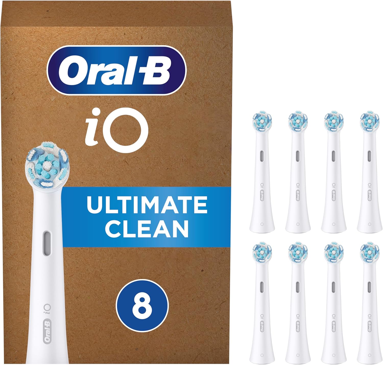 Oral-B iO Ultimate Clean White Końcówki do szczoteczki magnetycznej, 8 sztuk